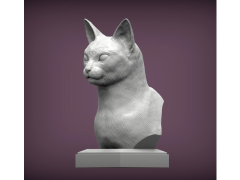 Abyssinian cat 3D-printmodel