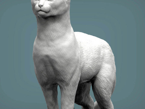 Abyssinian cat Modelo de impresión 3D