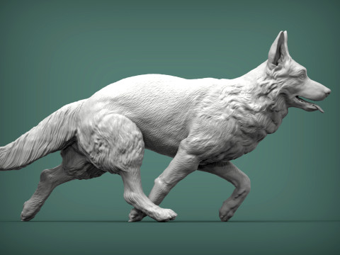 German Shepherd 3D-printmodel