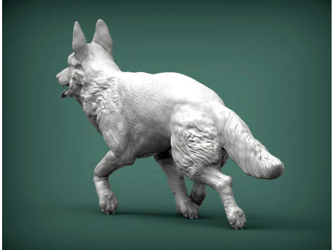 German Shepherd 3D Print Model