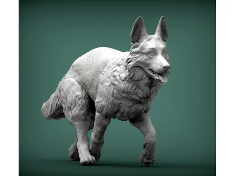 German Shepherd 3D Print Model