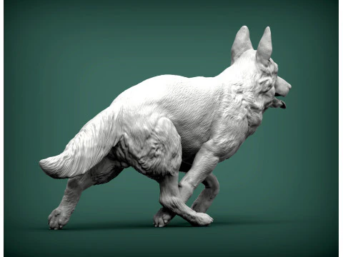 German Shepherd 3D Print Model