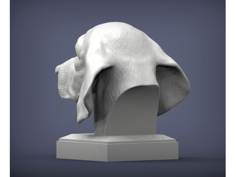 Beagle bust 3D प्रिंट मॉडल