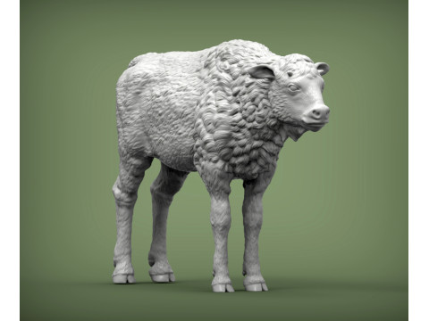 Bison calf 3Dプリントモデル
