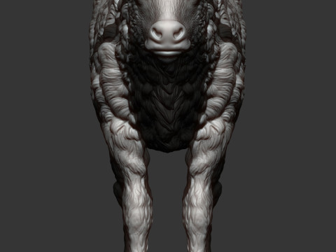 Bison calf 3D-printmodel
