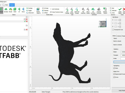 Greyhound dog Model Cetak 3D