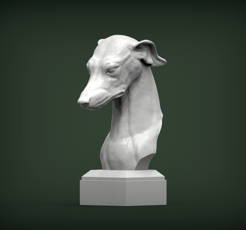 Greyhound dog Model Cetak 3D .c4d .max .obj .3ds .fbx .stl .blend