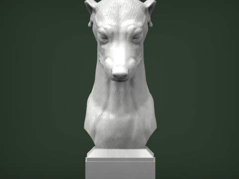 Greyhound dog Model Cetak 3D