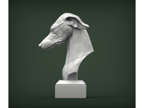 Greyhound dog Model Cetak 3D