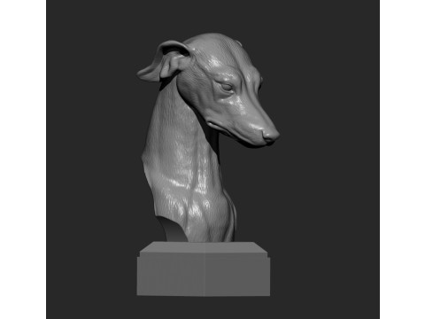 Greyhound dog Model Cetak 3D