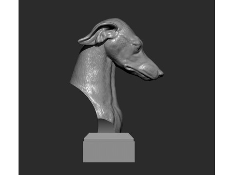 Greyhound dog Model Cetak 3D