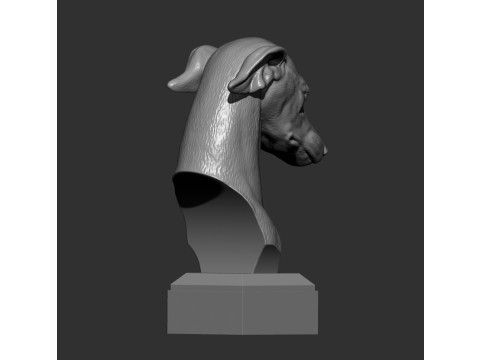 Greyhound dog Model Cetak 3D