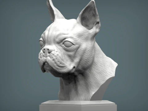 ボストンテリア 3Dプリントモデル