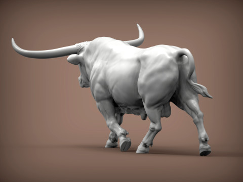 Texas Longhorn 3Dプリントモデル
