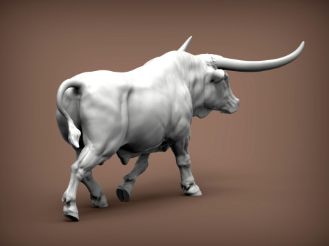 Texas Longhorn 3Dプリントモデル