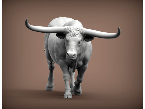 Texas Longhorn 3Dプリントモデル