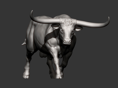 Texas Longhorn 3Dプリントモデル