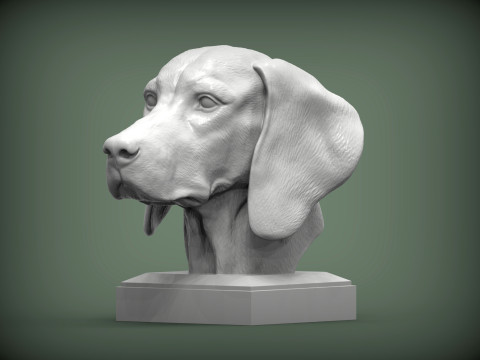 Hungarian vizsla 3D Baskı Modeli