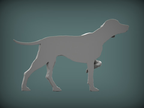 Hungarian vizsla bas-relief 3D Принт Модель