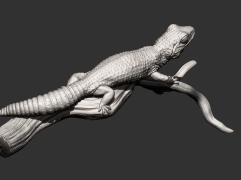 ヒョウモントカゲモドキ 3Dプリントモデル