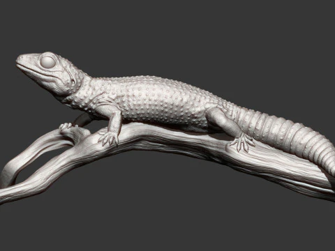 ヒョウモントカゲモドキ 3Dプリントモデル