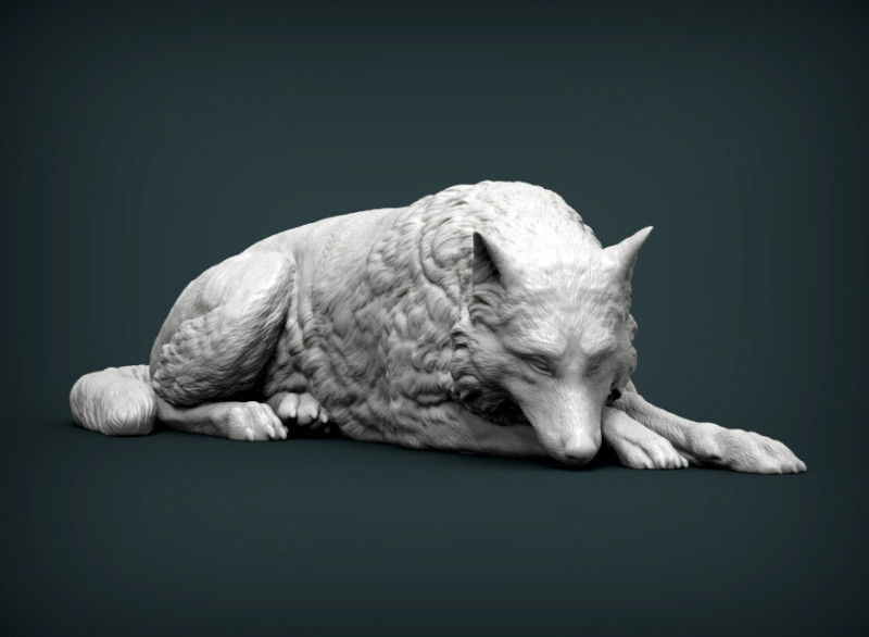 Wolf 3D Print Model .c4d .max .obj .3ds .fbx .stl .blend