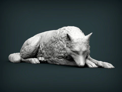 Serigala Model Cetak 3D