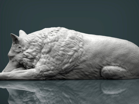 Wolf 3D Print Model