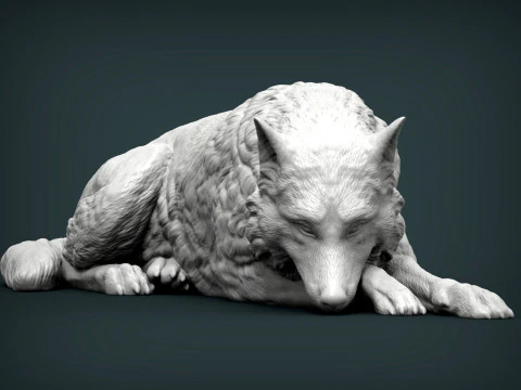 Wolf 3D Print Model
