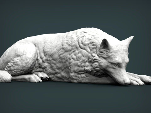 Wolf 3D Print Model