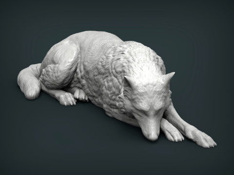 Wolf 3D Print Model