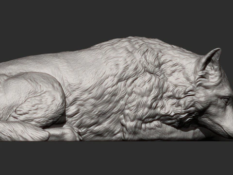 Wolf 3D Print Model