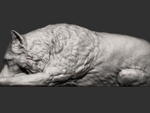 Wolf 3D Print Model