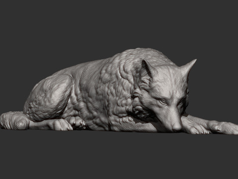 Wolf 3D Print Model