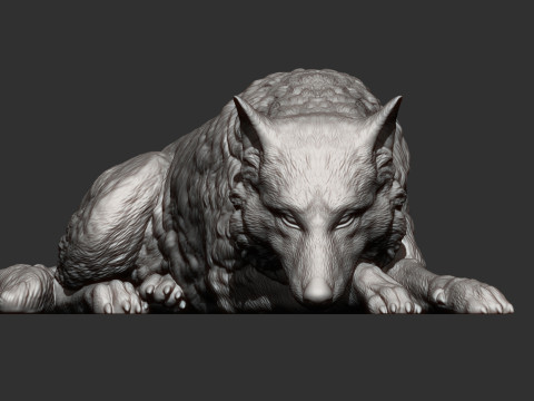 Wolf 3D Print Model