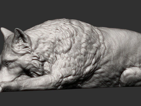 Wolf 3D Print Model