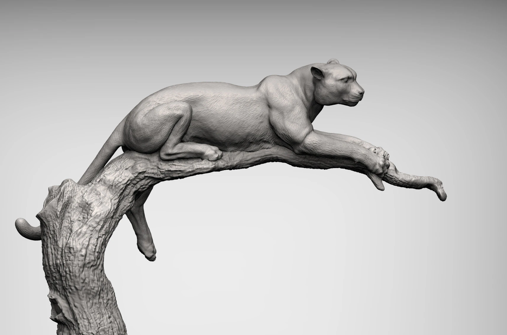 Cheetah 3D Print Model .c4d .max .obj .3ds .fbx .stl .blend