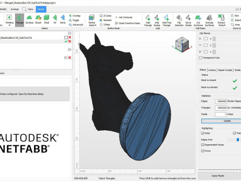 Horses head 3Dプリントモデル