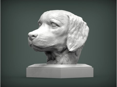 Golden retriever 3Dプリントモデル