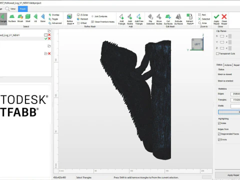 日志上的鬣蜥 3D 打印模型