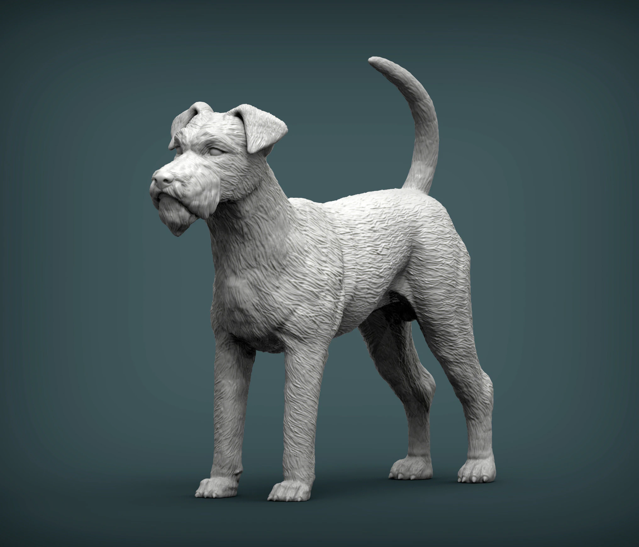 Irish Terrier 3D Print Model .c4d .max .obj .3ds .fbx .stl .blend 