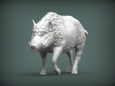 A wild boar 3D Print Model