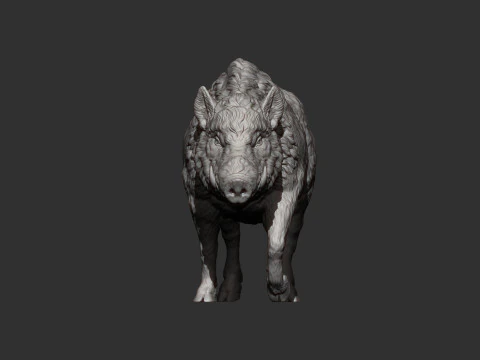 A wild boar 3D Print Model