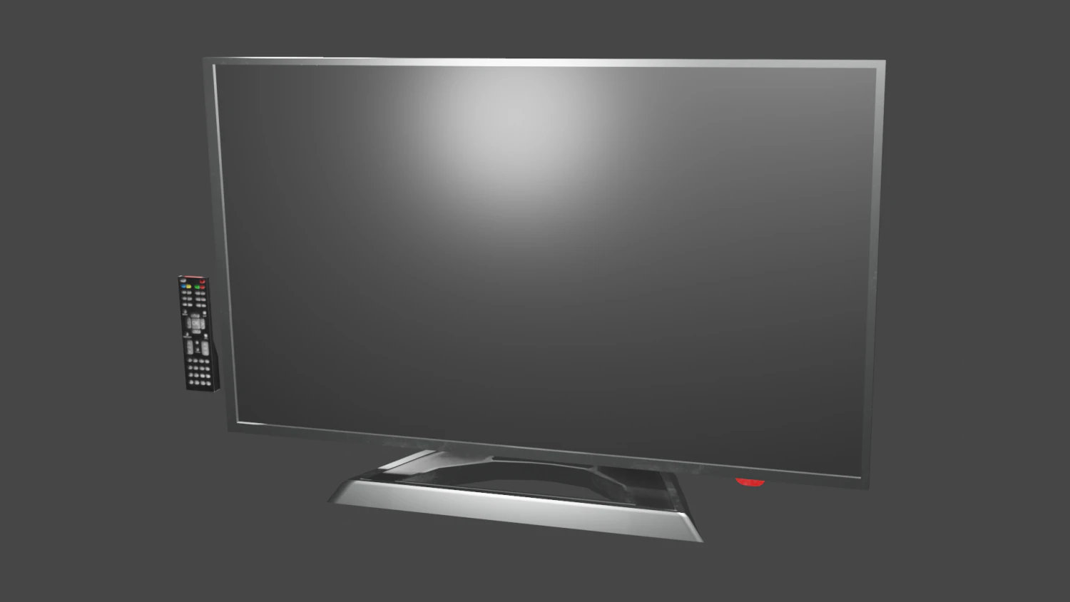 plasma tv and remote control 3D Model .c4d .max .obj .3ds .fbx .stl .blend 