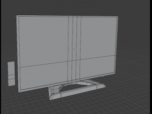 plasma tv and remote control 3D Model