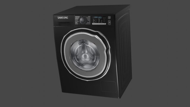 washing machine samsung 3D Model .c4d .max .obj .3ds .fbx .stl .blend 