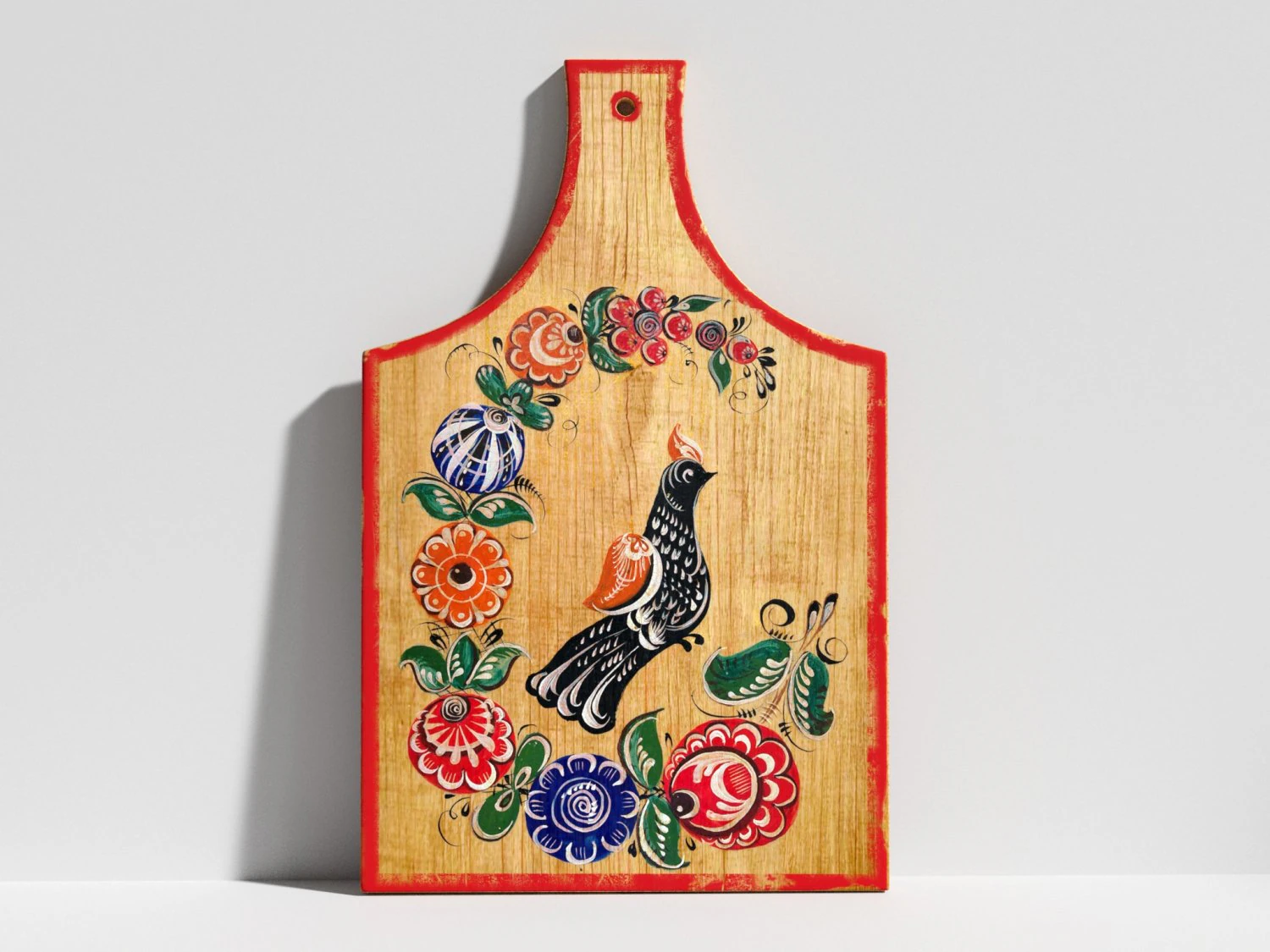 cutting board with painting 3D Model .c4d .max .obj .3ds .fbx .stl .blend 