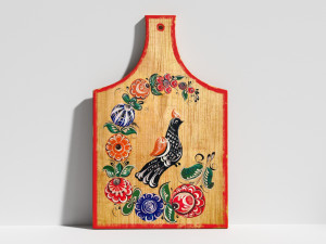 cutting board with painting Modelo 3D