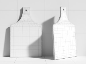 cutting board with painting Modelo 3D