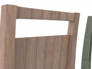 wood chairs 3D Модель